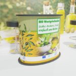 vege promotion table with logo print trapezaki promotion printed round