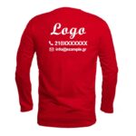 μακρυμανικο μπλουζακι μακο λευκο Logo πισω