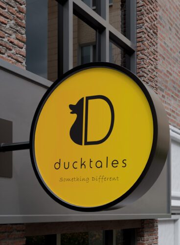 Ducktales design logo round sign